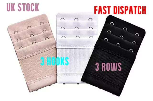 2,3,4 Hook Bra Extender 3 Colours Ladies Bra Extension Strap Underwear Maternity