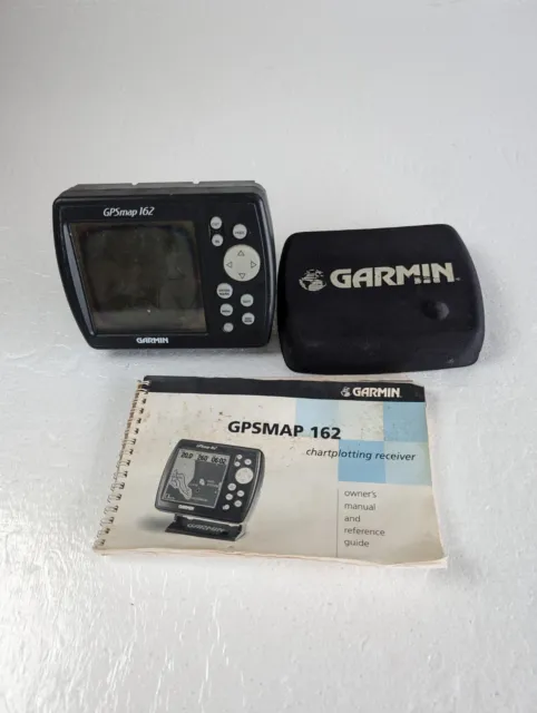 Garmin GPSMAP 162 GPS Chartplotter Head Unit + Cover With Manual Untested  UOGS