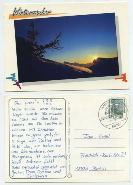 57543 - Sonderstempel: Maierhöfen, 7.2.1994 - Ansichtskarte