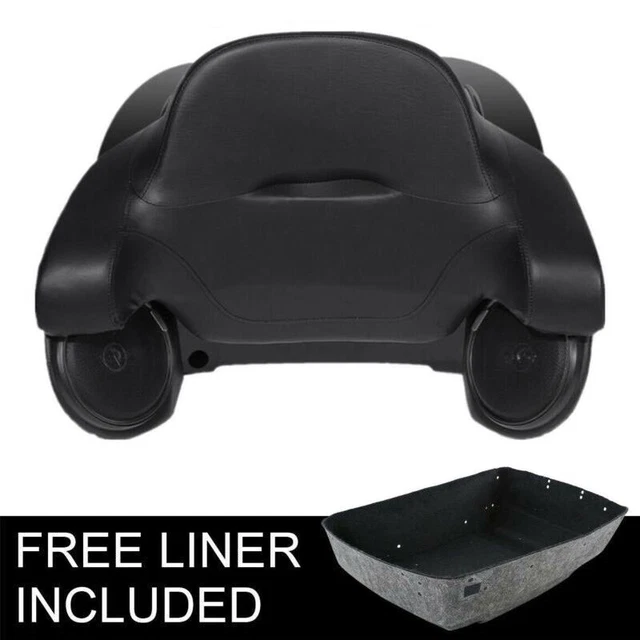 King Pack Trunk Backrest Pad Speakers Fit For Harley Tour Pak Road Glide 2014-23
