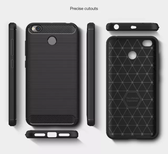 COVER NERA Per XIAOMI REDMI 9 CUSTODIA CARBON IN SILICONE TPU ANTIURTO MORBIDA 2