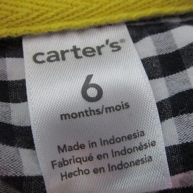 Carters Baby Infant Boy Dress Shirt Bodysuit Pants Outfit 6M Navy Blue Plaid 2pc 3