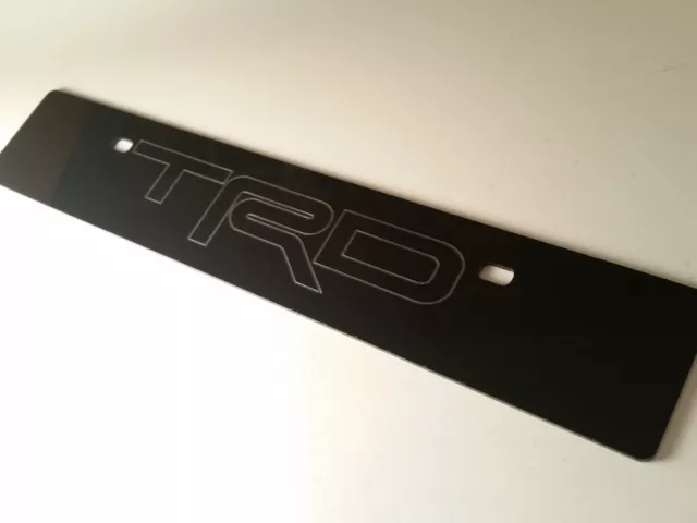 [SR] Black Front License Plate Delete fits Toyota (Outline Laser Engraved Logo)