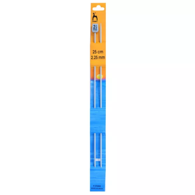Agujas de tejer clásicas de un solo extremo pony de 2,25 mm - 25 cm - P31602 - CORREO GRATUITO