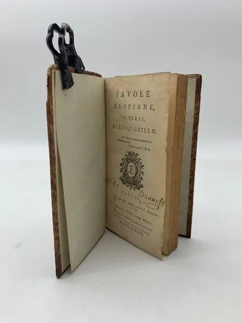 Favole esopiane in versi di Luigi Grillo, Parigi, 1789