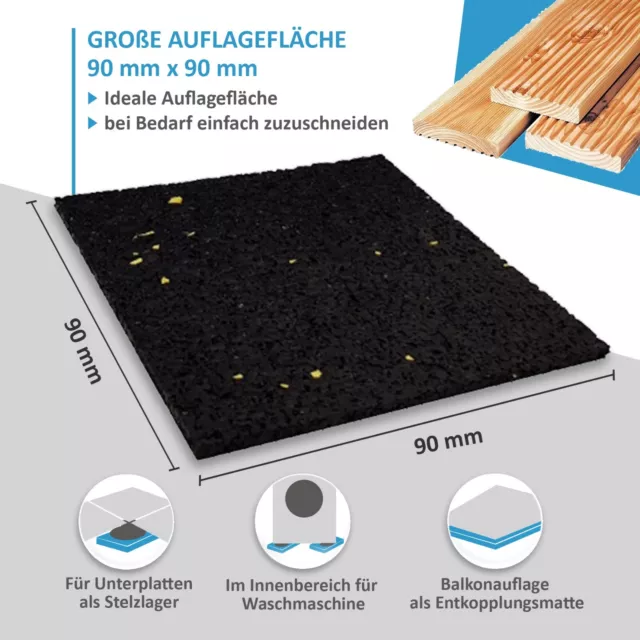 150 Piezas 8mm Terrassenpad Granulado Bautenschutzpads, Almohadillas