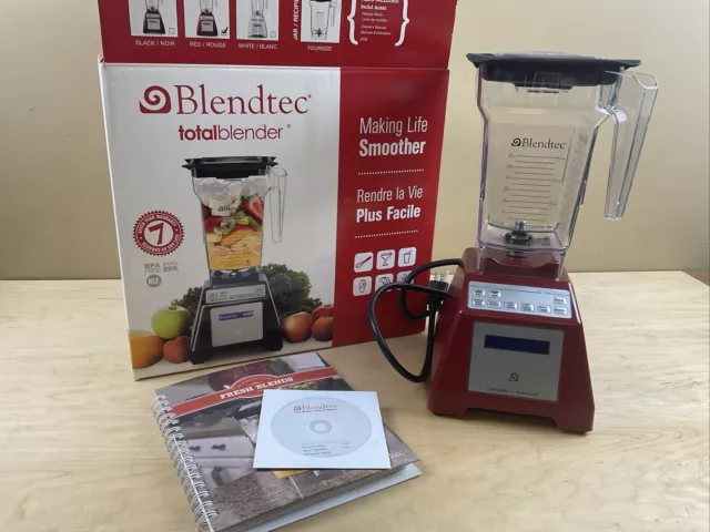 TESTED BLENDTEC TOTAL Blender Classic ES3 Red Low Use Count $249.99 ...