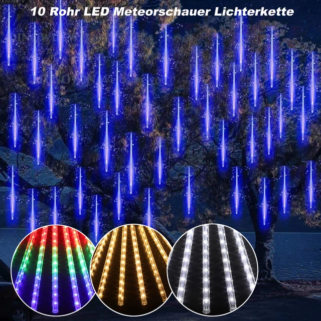 Catena di luci pioggia LED piogge di ghiaccio esterno decorazione festa 10 tubi