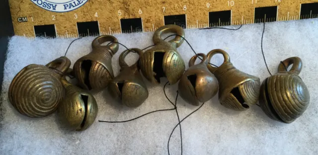 Antique African Bronze/brass..  Money - Trade - Bells NIGERIA. #8