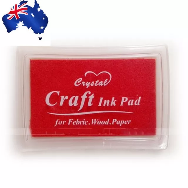 Red Ink Pad Inkpad Rubber Stamp Finger Print Craft Non-Toxic Baby Safe