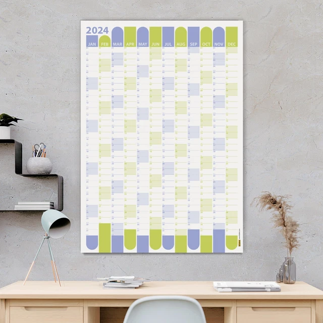 2024 WALL PLANNER | Wall Calendar | 2024 Year Planner | Annual Plan ...
