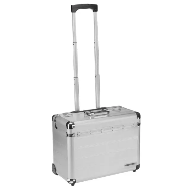 anndora Business Trolley Pilotenkoffer Laptopfach TSA Schlösser Aluminium Obe...