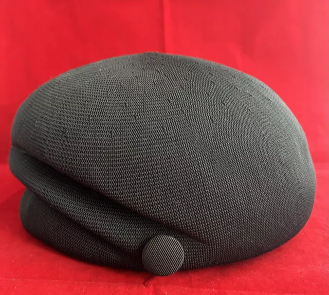 Vintage Kangol Design Beret Black Original Size 22”-56cm Stylish Cap Hat