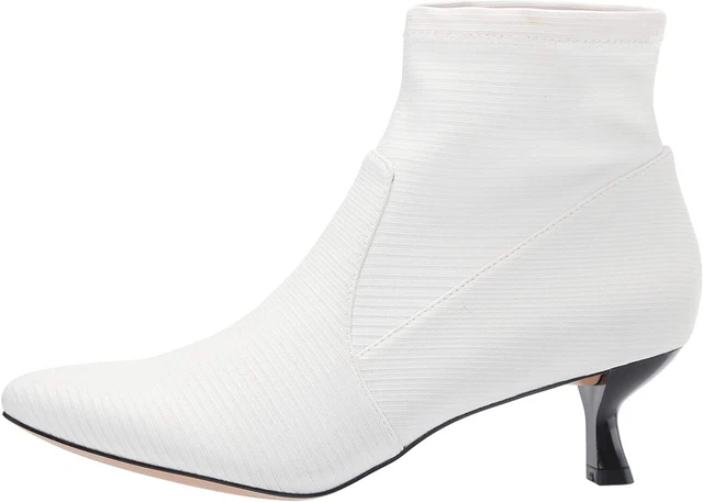Katy Perry Women's The Bridgette Ankle Boot, White, Size 8.5
