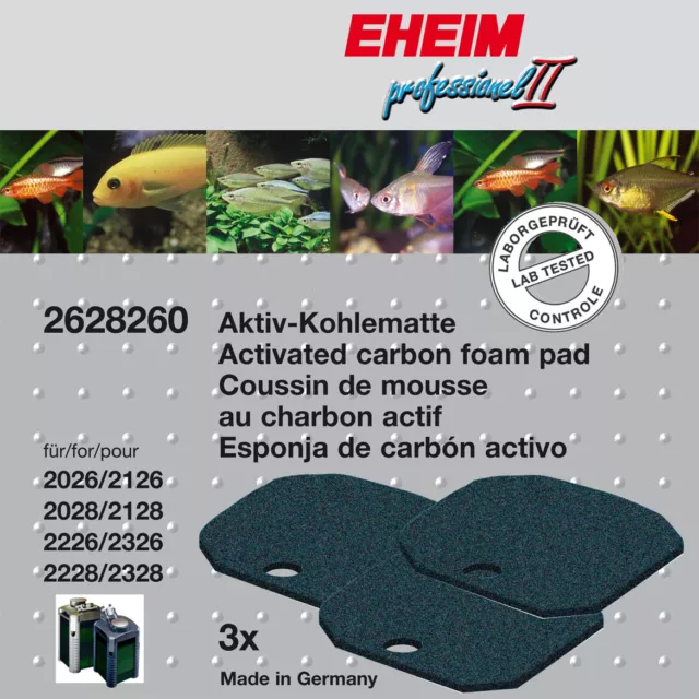 EHEIM 3pc CARBON FILTER PAD for 2226-2328