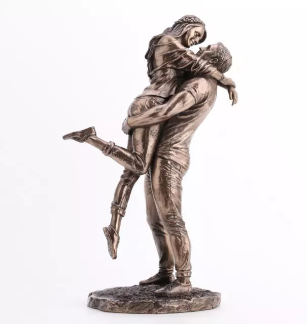 Loving Embrace Couple Lovers Bronze Figurine