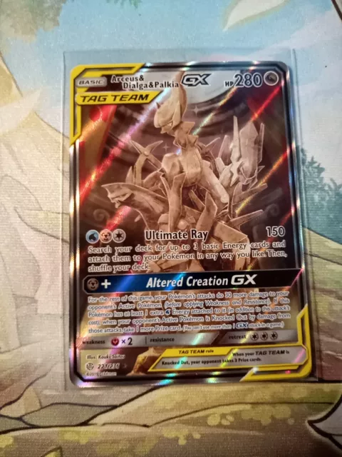 Arceus & Dialga & Palkia-GX (Cosmic Eclipse 221/236) – TCG Collector