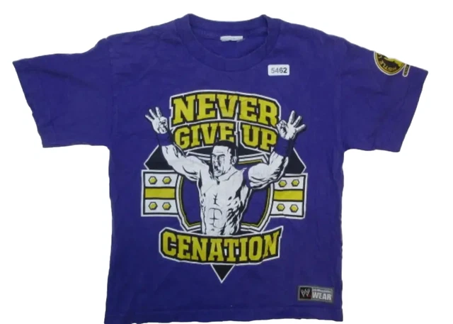 WWE JOHN CENA Never Give Up Cenation Youth Tshirt Top Tee Shirt Graphic ...