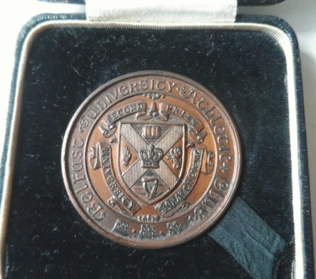 Medaille für den zweiten Preis des irischen Belfast Sportverein der Universität