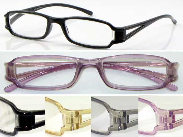 Reading Glasses +0.50~+4.00 Memory TR90 Plastic Cut-Out Arm Lightweight Style L5