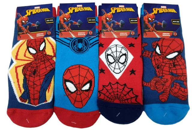 2 PAIA Calzini Antiscivolo SPIDERMAN varie misure Calzini gommati per bimbo