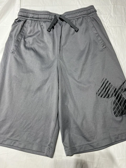 Under Armour Heatgear Youth Large Athletic Shorts Gray