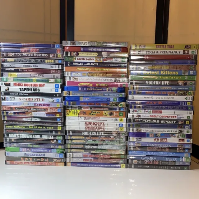 BULK 78 X NEW SEALED Mix DVDs  R4 & 0 Movies Documentary’s TV Shows Children’s