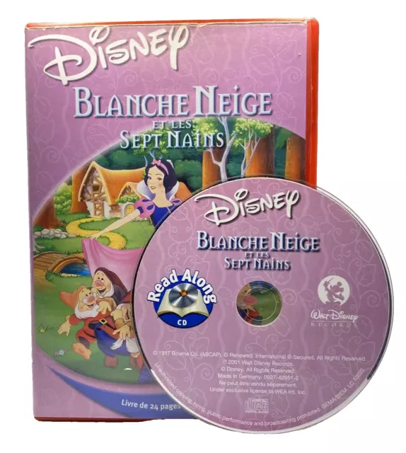 CD de musique Disney Livre Audio Français Blanche Neige et Les Sept Nains