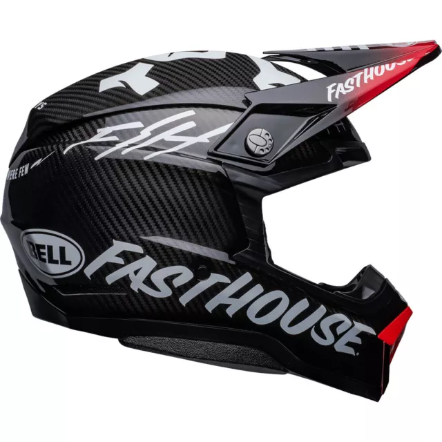 Bell MX 2023 Moto-10 Fasthouse MX Privateer Black/Red Dirt Bike Helmet XS