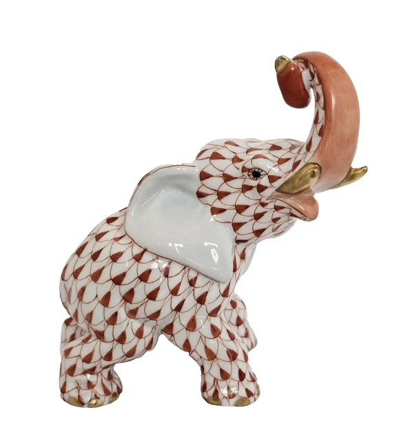 HEREND PORZELLANFIGUR Porcelain Figurine Elefant Porzellan