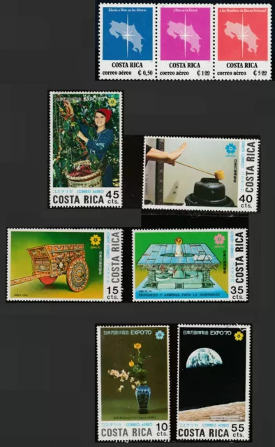 Costa Rica Lot 14 - Airmail: (Stamp details below) 2023 Scott catalog $28.50