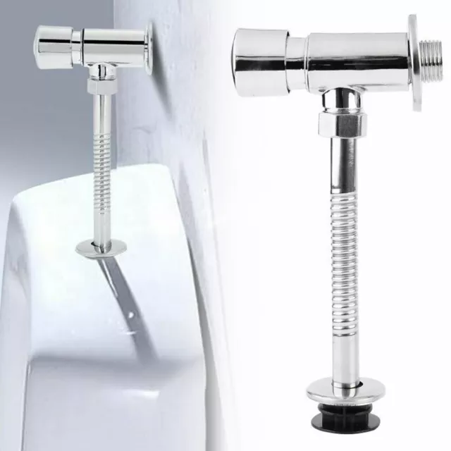 Manual Urinal Flush Valve Durable Alloy Chrome Plated Easy Installation