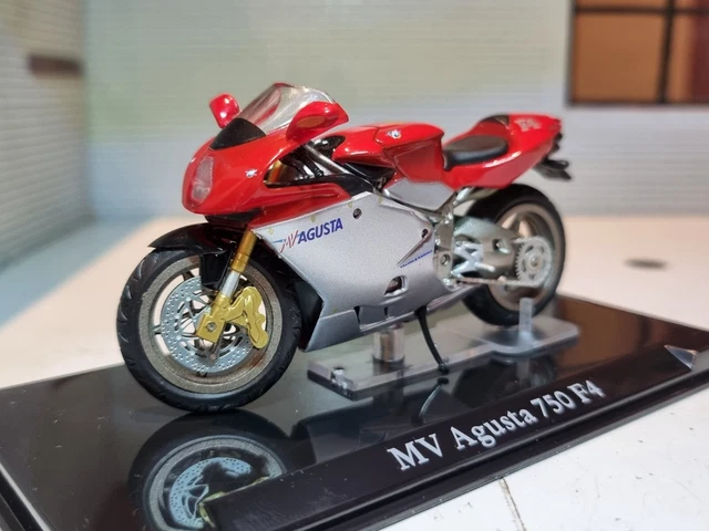 1:24 Mv Agusta 750 F4 1999 Moto Superbike Miniature Atlas Ixo Echelle Modèle