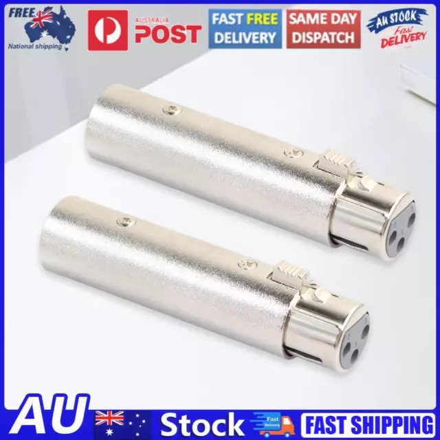 2x XLR 3Pin Male to Female Phase Reversal Adapter Plug Socket Cable Connect
