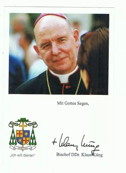 Klaus Küng, Bischof von St. Pölten, sign. AK