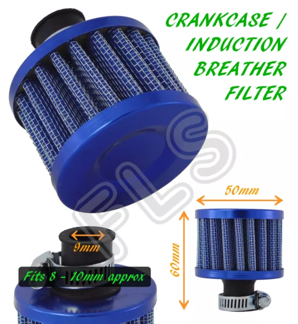 UNIVERSAL OIL MINI BREATHER AIR FILTER-FUEL CRANKCASE ENGINE CAR-BLUE–Vauxhall 2