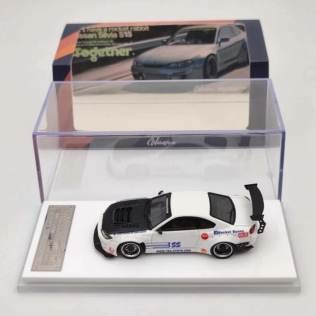 1/64 Wildfire Nissan Silvia S15 Rocket Bunny Car White High Quality Resin Model