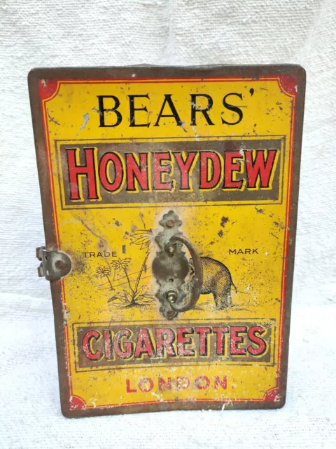 1940s Vintage Bears Melata Sigarette Pubblicità Latta Scatola Inghilterra CG180