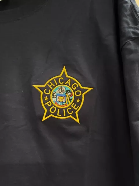 CHICAGO POLICE EMBROIDERED STAR T-SHIRT all sizes 2