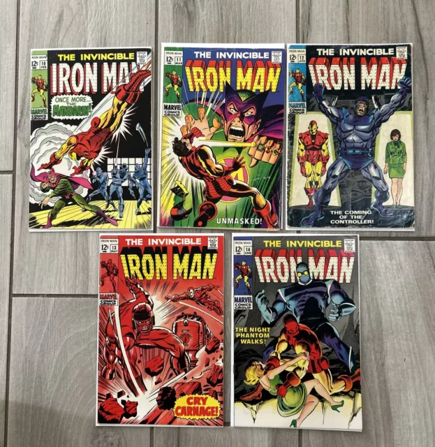 Iron Man Comic Lot - Issues 10-14.  Silver Age