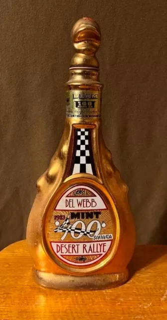 Jim Beam Del Webb Mint400 6th Annual Desert Rally Race Vintage 1973 Decanter