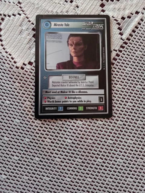 Star Trek The Next Generation 1996  Miriasta Yale Singed On The Back Of The Card