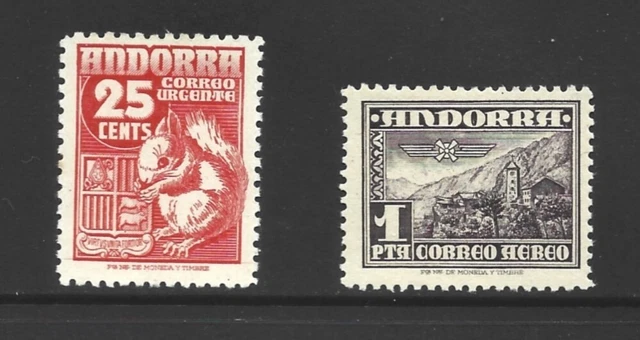 Andorra, 1949, SGE54 - 5, MNH.  ref 229