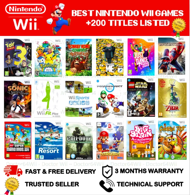 NINTENDO WII GAMES Bundle AZ Order Free One Day Dispatch Family