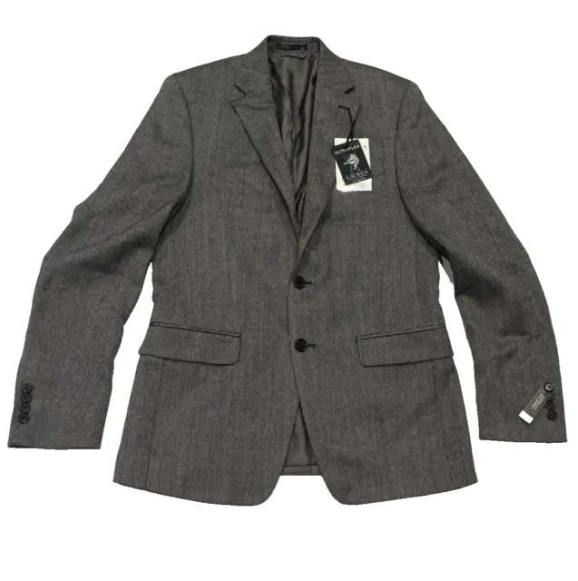Ralph Lauren mens Wool /Cashmere Classic Sport Coat -size 36R -Black Herringbone