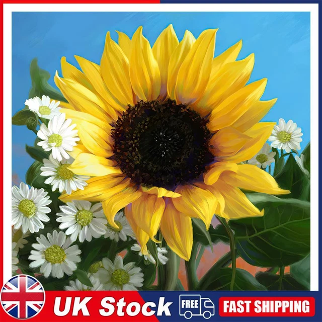 Diamond Painting Sunflower Full Round Drill Picture of Rhinestone DIY Drawing