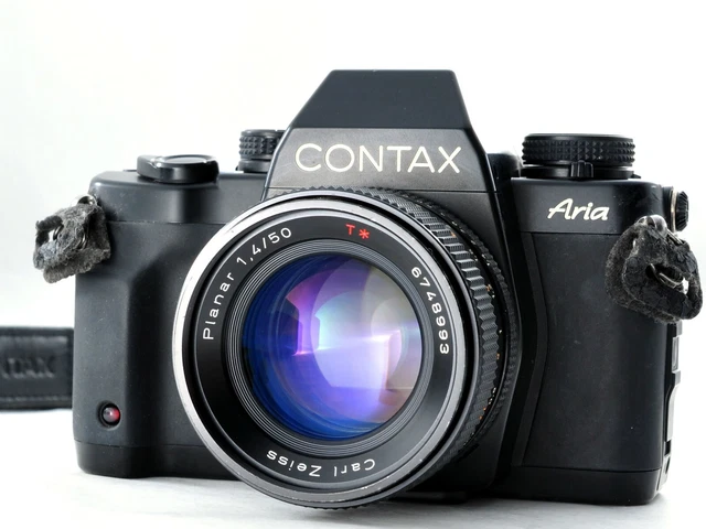 Contax Aria 35mm SLR Film Camera Body+ 50mm Carl Zeiss Planar Lens from Japan