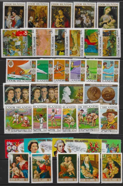 Cook Islands Collection including Penrhyn and Aitutaki - approx 80 items - MNH