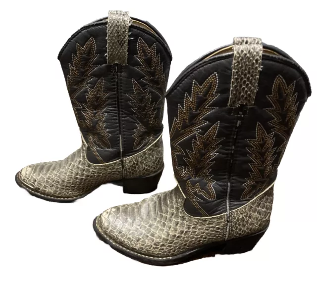 Durango Big Kids Snake Print Western Cowboy/Cowgirl Youth Boots Sz 12D