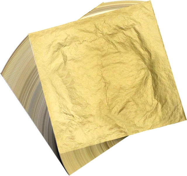 100 Hojas 16x16cm Hoja de Oro Hoja de Oro Hoja de Plata Hoja de Oro Rosa Hoja